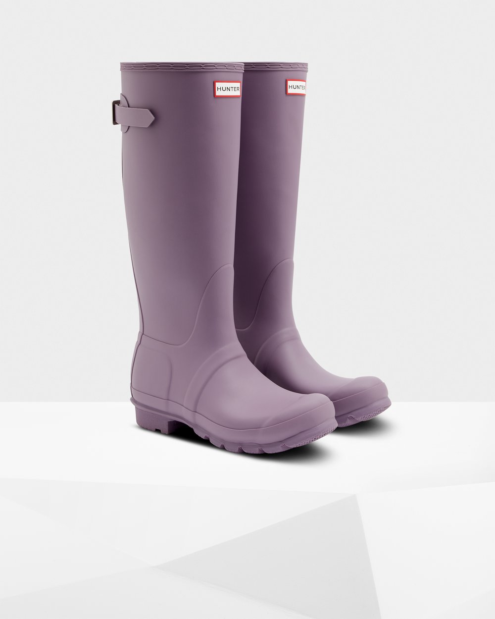 Womens Hunter Original Back Adjustable - Tall Rain Boots Purple - 1750-TJLWC